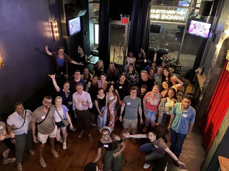 The group from the karaoke night that started it all