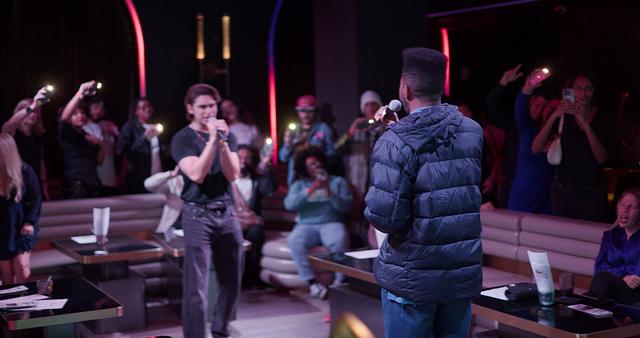 Broadway performers on stage